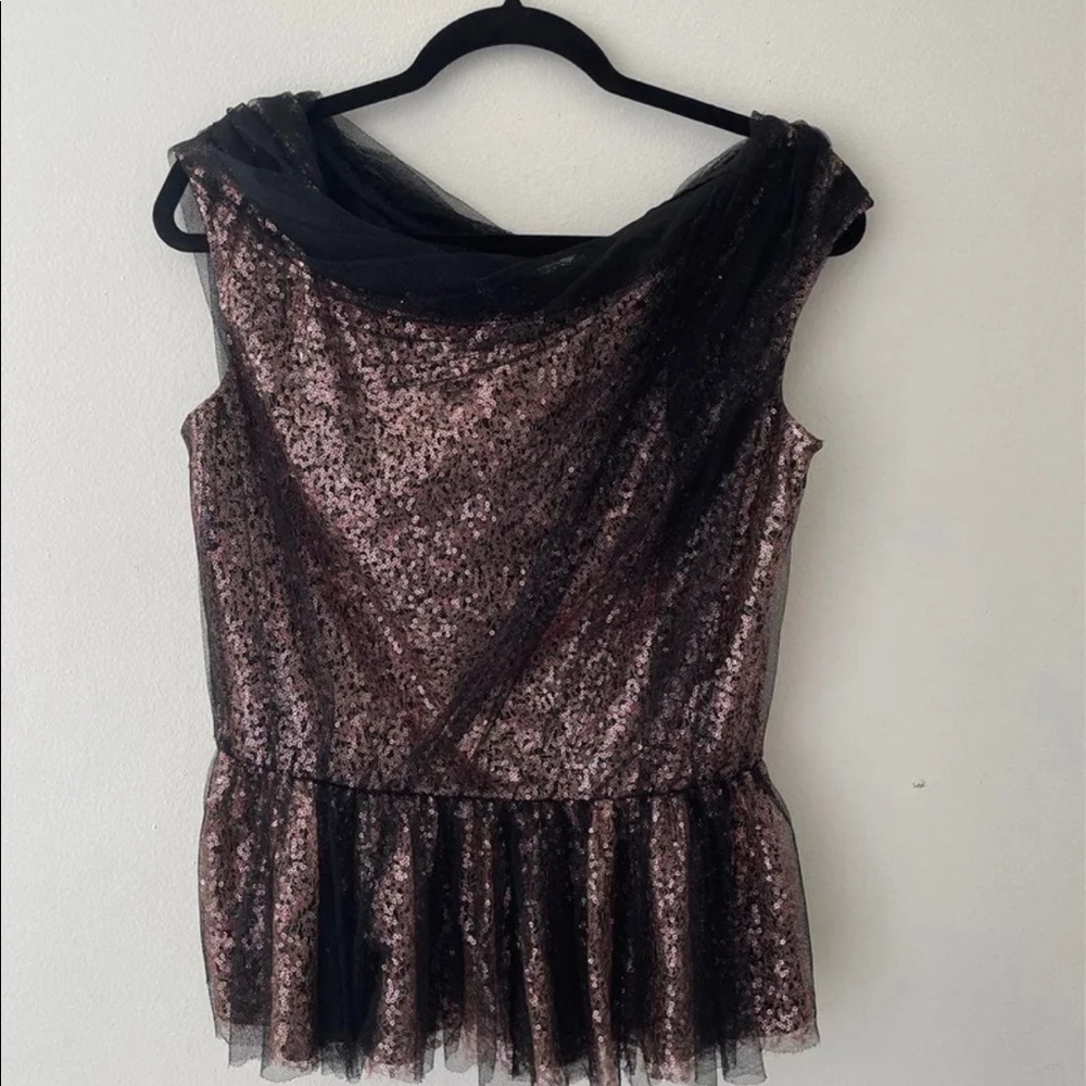 Byron Lars sequin tulle top
